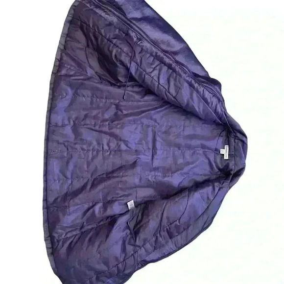 Coldwater Creek Lightweight Puffer Raincoat Size M (10-12) Metallic Purple Cozy - Picture 12 of 15